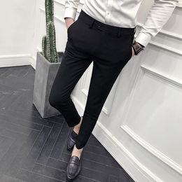 Men's Suits & Blazers 2023 Spring Summer Full-Length Pants Men High Quality Straight Fit Mens Business Joggers Pant Casual Trousers Male D12