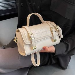 Stone Pattern Small Crossbody Bag with Short Handle 2023 Spring Trendy Women's Designer Handbags and Purses Totes