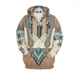 Men's Hoodies Sweatshirts Mens 3D Vintage Ethnic Style Print Hooded Long Sleeve Hoodie Clothes Coat Jacket Pullover Harajuku Tracksui 2023