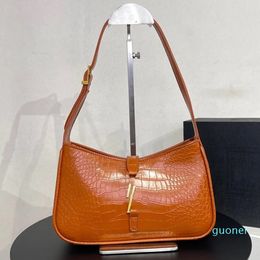 Designer-Armpit Bag Fashion Women Shoulder Bags Handbags Alligator Pattern Leather Crossbody Purse Metal Hardware Letter Hasp Cell Phone Pocket Adjustable Strap