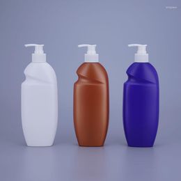 Storage Bottles Purple White Brown 500mL 10PCS Refillable Empty For Makeup Lotion Pump Shampoo Container