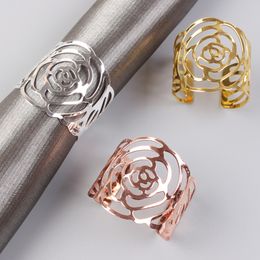 Wedding Napkin Rings Metal Holders For Dinners Party Hotel Table Decoration Supplies Napkins Buckle