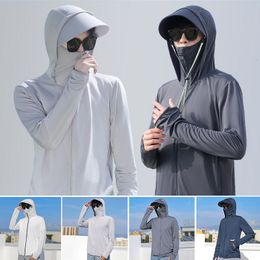 Mens Jackets Summer UPF 50 UV Sun Protection Skin Coats UltraLight Sportswear Hooded Outwear Windbreaker Casual 230309