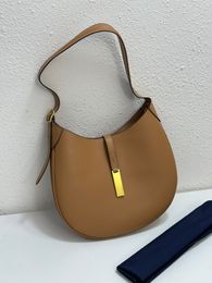 Fashion new Ralph underarm bag Designer women handbag Imported calfskin leather metal buckle flap opening