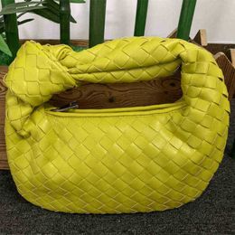 Bolsas de ombro novas moda feita à mão tecida verde verão lady crossbody hobo pu broty handla bola casual 220223