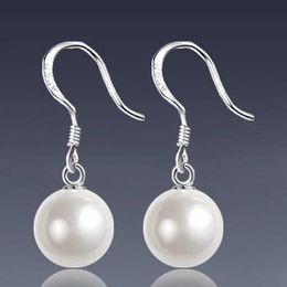Charm Fashion Female Earrings 925 Silver Needle Freshwater Round Pearl Earrings for Women Long Tassel Twist Girls Wedding Jewelry L230309