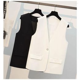 Women's Jackets Western-style Vest Women Wear All-Match Spring Korean Version 2023 Autumn Suits Ladies Slim Jacket Solid Colour W