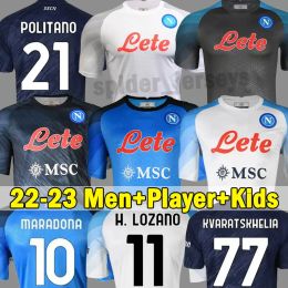 Napoli soccer jerseys 2022 2023 special shirt 22 23 Fans Player Version FABIAN OSIMHEN MARADONA H.LOZANO KVARATSKHELIA Football Uniforms Men