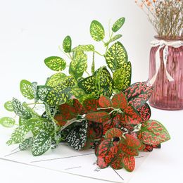 Decorative Flowers 7 Artificial Flower Arrangement Material Plant Wall Accessories Setting Props Feeling Glue Leaf Plants Green