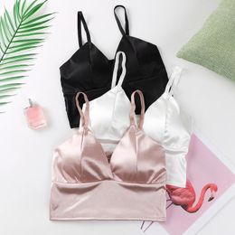 Bustiers & Corsets Sexy V-Neck Bras Women Beauty Backs Wrap Chest Wireless Lingerie Summer Solid Color Tube Tops Underwear