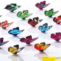 7cm 200pcs 3D Butterfly Decoration Wall Stickers Simulation Stereoscopic Butterflies PVC Removable Wall Stickers Butterflies