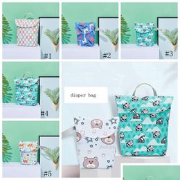 Diaper Bags Baby Waterproof Nappy Stackers Bag Diapers Organiser Portable Zipper Infant Stroller Cart Wet Dry Cloth Storage Drop Del Dh2Kt