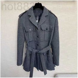 Women's Jackets Designer New 2023 Brand Jacket Ootd Fashion Top-grade Autumn Winter Tweed Coat Houndstooth Overcoat Leisure Women Spring Coats U5CC