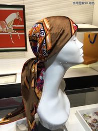 15 style Silk Scarf Head Scarfs For Women Winter Luxurious Silk High End Classic Letter pattern Designer shawl Scarves New Gift match Soft Touch 90*90cm