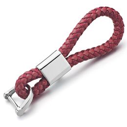 Key Rings Custom Lettering Keychains Woven Leather Detachable Keyrings Customise Personalised Gift For Car Key Chain Holder K350