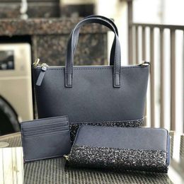 brand designer new glitter small purse set women shoulder bag grey crossbody bags handbags totes purses Patchwork Zipper coin purs2621