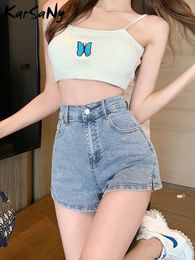 Women's Shorts White Jeans Shorts Women Summer High Waisted Mini Short Jeans For Ladies Tight Women's Denim Shorts For Women Black 230308