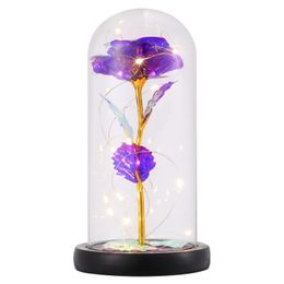 Decorative Flowers & Wreaths 1Pc Delicate Rose LED Light Decoration Bedside Adornment Romantic Birthday Gift