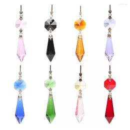 Chandelier Crystal 10pcs 35mm Pointed Bead Pendant Bowtie Pins Glass Crystals Prisms Lamp Parts Hanging Party Wedding Decor