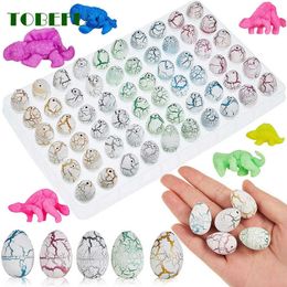 Science Discovery 10pcs/set Magic Hatching Growing Dinosaur Add Water Grow Egg Animal Breeding Process Educational Teach Funny Toys For Kid Gift Y2303