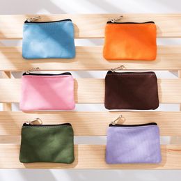 Colourful Pure Cotton Canvas Zipper Bag Cotton Canvas Coin Purse Cotton Cosmetic Bags Makeup Bags Key Storage Bag LX3312