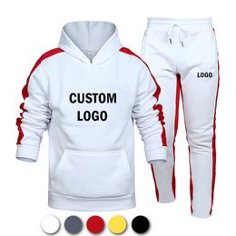 Men's Tracksuits Custom Two Pieces Sets Winter Men's Sets HoodiePants Casual Tracksuit Male Sportswear Gym Jogging Autimn Men's SweatSuit 230309