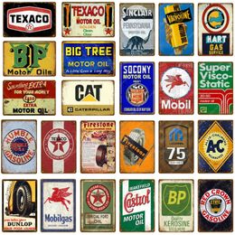 Retro art painting metal poster Vintage Garage Home Decor Mobil Champion Gas Oil NGK Stickers Decor Iron Retro Tin Metal Signs personalized Plaques size 30x20cm w02