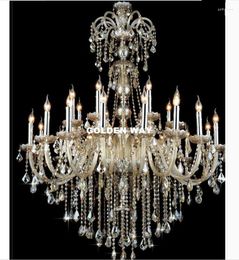 Chandeliers Large Chandelier Crystals Empire Cognac Lights Modern For El Lobby K9 Crystal