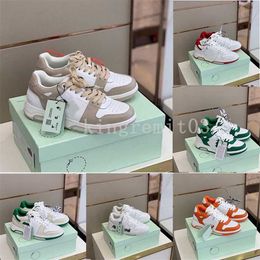 Designer Casual Shoes Off Uomo Donna White Basketball Sneakers Fashion Low-Top Arrow Leather Trainer Out Office Sneaker Lace-up Stitching Sneakers 35-45