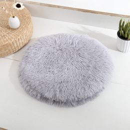 Cat Beds Furniture Dog Mat Pet Sleeping For Fluffy Plush Pets Cushion for Puppy Teddy Soft Warm Round Basket Accessories 230309