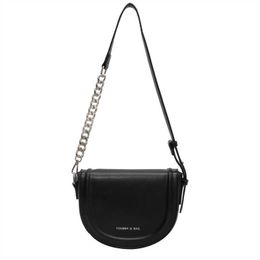 HBP Saddle Chain Shoulder Side Bags for Women 2024 Spring Green Trend Leather Mini Crossbody Bag Female Chain Handbags