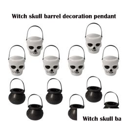 Other Event Party Supplies Halloween Witch Bucket Decoration Pendant Skl Small Basket Candy Buckets Witchs Jar Pendants Bar Props Dhstr