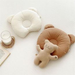 Pillows Baby Pillow Neck Protector Safety for Baby Sleeping Bear Shaping Cushion Children Room Decoration Anti-eccentric Head Protection 230309