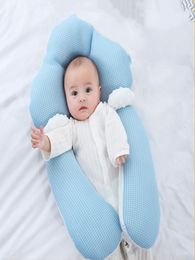 Pillows Baby Pillow for Head Shape 0-6 Months born Anti Startle Comfort Sleeping Solid Shaped s Nursing Correction 230309