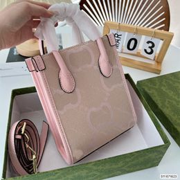 Designer Bucket Bag Women Canvas Shoulder Bags Jumbo G Ophidia Handbag Designers Mini Tote Luxurys Crossbody Bag Purses Strap Pink Green
