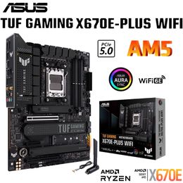 ASUS TUF GAMING X670E-PLUS WIFI 6E AM5 Motherboard DDR5 128GB 6400MHz Support AMD Ryzen 7000 Series CPU PCIe 5.0 Placa Me New