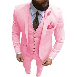 Custom-made Groom Tuxedos One Button Men Notch Lapel Lapel Groomsmen Wedding/Prom/Dinner Man Blazer Jacket Pants Tie Vest m3613