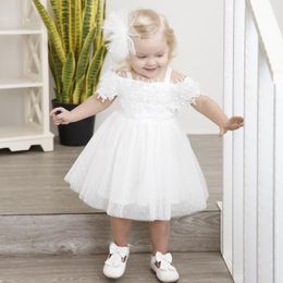 Girl Dresses Baby Dress Baptism For Infant 1-6 Years Old Birthday Chirstening Kids Summer Clothing