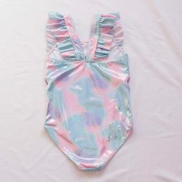 One-Pieces Girl Swimsuit 3-14 Years Kids Swim Suit One Piece Swimwear for Girls Baby Suit Embroidered Shiny Beach Wear