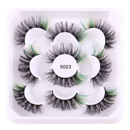 Reusable Handmade Colourful Eyelashes Extensions Naturally Soft & Vivid Multilayer Thick Fake Lashes Natural Looking Full Strip Eyelash