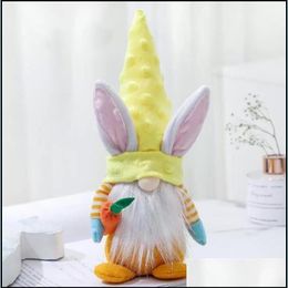 Stuffed Plush Animals Easter Bunny Gnome Party Scandinavian Decorations Nordic Dwarf Figurines Table Gnomes Doll Ornaments Gift Wh Dhtuo