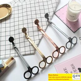 Stainless Steel Candle Wick Trimmer Oil Lamp Trim Scissor New Stainless Steel Aromatherapy Candles Scissors Hook Clipper