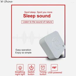 Nachtlichter weißer Noise -Maschine USB wiederaufladbare zeitgesteuerte Abschaltdown -Schlafklang für Schlafentspannung Baby Erwachsene Büroreisen