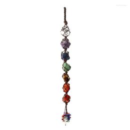 Strand Seven-color Chakra Natural Crystal Rough Car Pendant Ornament Stone Ornaments Large Decoration