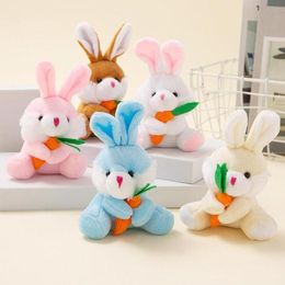 Doll 10cm Easter Stuffed Bunny Plushs Toy Hunting Rabbit Keychain Happy Easter Day Decor