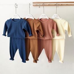 Pyjamas Y2k Kids Pyjamas Sets For 1-8Y Children Lounge Wear For Boys Girls Full Sleeve Autumn Spring Baby Tops Pants Girls Boys 230310