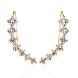 Backs Earrings 2023 Crystal Earrring Cuff Sweep Wrap Silver&Gold Earring Rhinestone Climber Ear Clip Cuffs For Women Jewelry