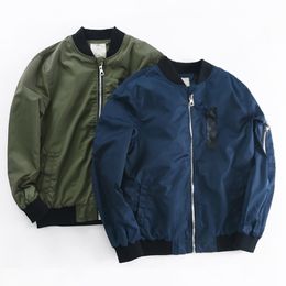 Jackets Spring Autumn for Boy Coat Bomber Green Boy's Windbreaker Winter Kids Children solid 230310