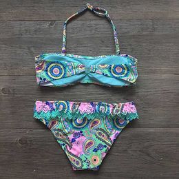One-Pieces Girls Hollow Swimwear Swimsuit Bikini Brazilian Children Split SwimWear Bikini Set New Biquini Biquine Bathing Suit