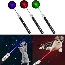 5MW LED Laser Pet Cat Toy Red Dot Laser Light Pointer Sight 530nm 405nm 650nm High Power Pointer Laser Pen Interactive Cat Toys